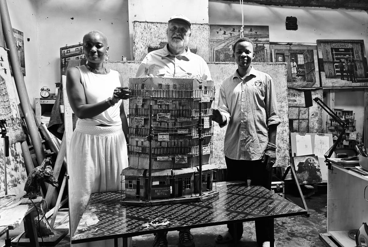 James Kamande im Atelier